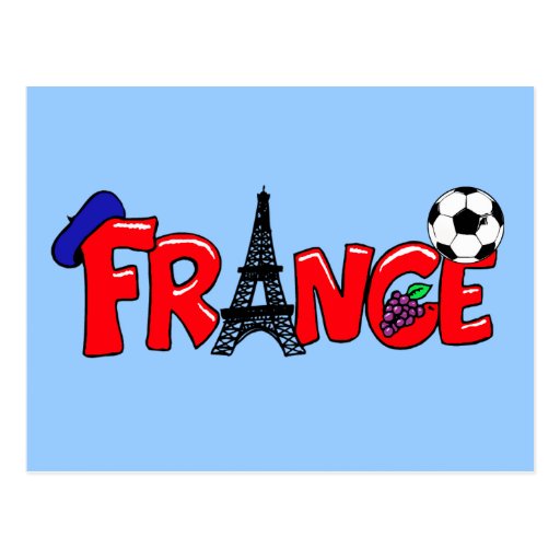 European cup - Euro 2012 French Fans France ball Postcards