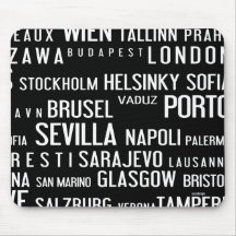 Europian cities mouse pad