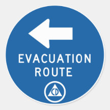 Evacuation Street Sign Sticker
