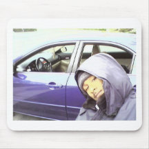 Evan in Blue coat with hood Mouse Pad
