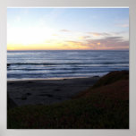 Evening at the beach poster
