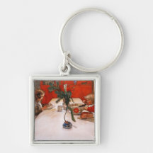 Evening Meal Two Children at Supper (1905) Keychain
