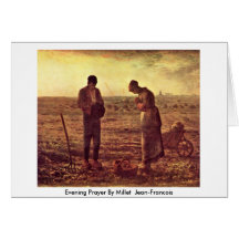 Evening Prayer By Millet (Ii) Jean-Francois Cards