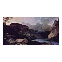 Evening Seascape With Cumberland By Loutherbourg Personalized Photo Card