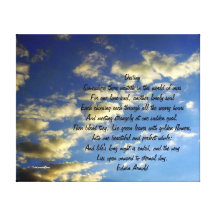 Evening Sky-with Destiny Quote Canvas Prints