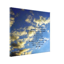 Evening Sky-with Empowerment Quote Stretched Canvas Print