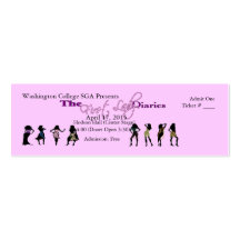 Event Customisable Ticket (Women) Business Card