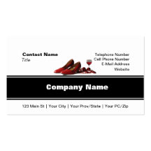 Event Planner ( Red Shoes and Wine ) Business Card Templates