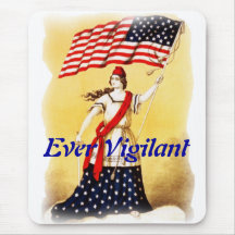 "Ever Vigilant" Vintage Patriotic Mouse Pads
