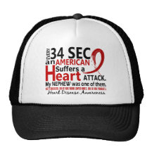 Every 34 Seconds Nephew Heart Disease / Attack Hats