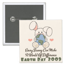 Every Bunny Earth Day Button