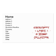 Everybody Loves A Stamp Collector Business Cards