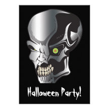 Evil Cyborg Halloween Party Invitation