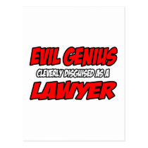 Evil Genius...Lawyer postcards