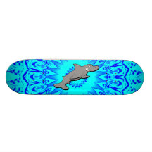 Evil Shark Blue Skateboard