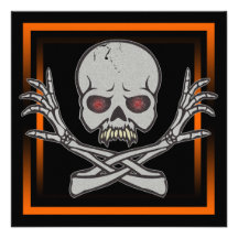 Evil Skeleton Halloween Party Invitation