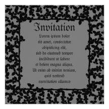 Evil Topiary Coordinates Personalized Invites