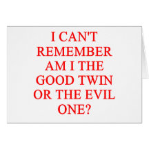evil twin joke card