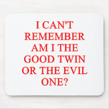 evil twin joke mouse pads