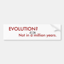 EVOLUTION? BUMPER STICKERS