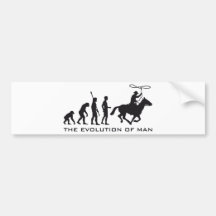 evolution cowboy auto sticker