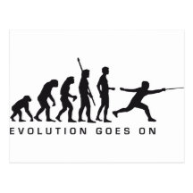 evolution fencer postkarten