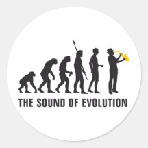 evolution jazz runde aufkleber