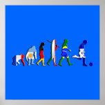 Evolution of Honduran football Honduras flag art Posters