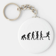 Evolution running marathon keychain