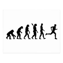 Evolution running marathon post card