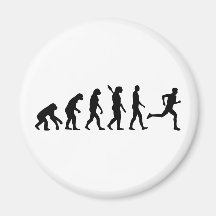 Evolution running marathon refrigerator magnet