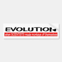 EVOLUTION SATIRE BUMPER STICKER