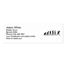Evolution soccer player business cards