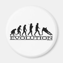 Evolution - Speed Skating Refrigerator Magnets