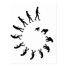 Evolution Spiral Post Cards
