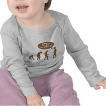 evolution - stop following me! t shirts