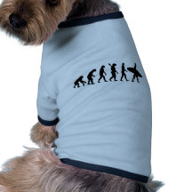 Evolution surfing surf board dog tee shirt
