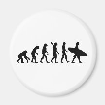 Evolution surfing surf board refrigerator magnet