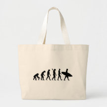 Evolution surfing surf board tote bags