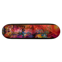 EXCALIBUR ,red purple blue Skate Deck