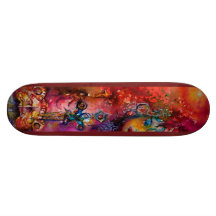 EXCALIBUR ,red purple blue Skateboard Deck
