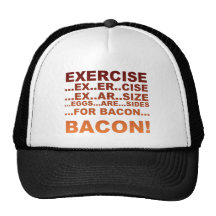 Exercise bacon trucker hat