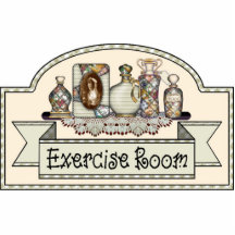 "Exercise Room" - Decorative Door Sign Photo Cut Outs
