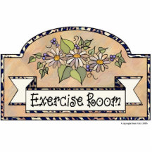 "Exercise Room" - Decorative Sign Photo Cut Out
