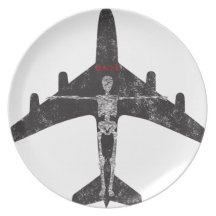 Exist Skeleton Plane tee Dinner Plates