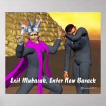 Exit Mubarak, Enter New Barack Poster