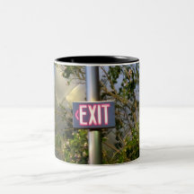 Exit Sign Coffee Mugs