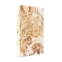 Exodus by Hokusai Gallery Wrap Canvas