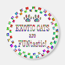 Exotic Cats are FUNtastic Refrigerator Magnets