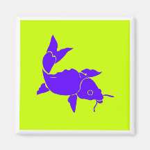 Exotic Fish Blue Fridge Magnet